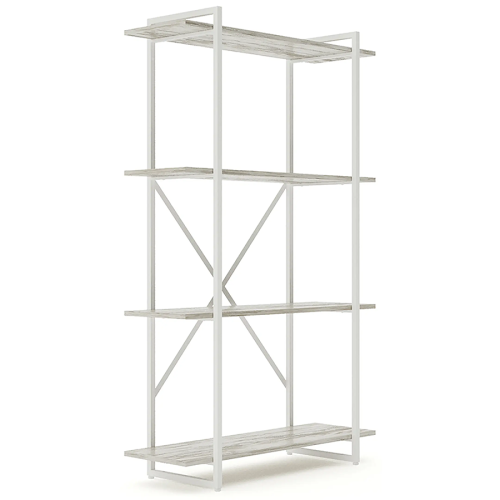 Стеллаж GUTTA 1510х920х340 (4 полки) белый/патина