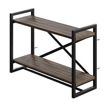 Полка навесная GUTTA 470х690х250 (2 полки) черный/коричневые